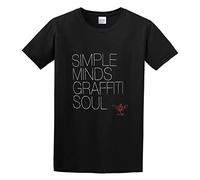 IKOKO Simple Minds Graffiti Soul Unisex 100% Cotton Short-Sleeve T-Shirts Black M