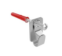 Ikon Picture Hooks Lot de 4 crochets de sécurité en acier robuste avec vis et chevilles pour cadre photo / miroir / toile, SSFETY RED 1