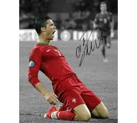 Ikonic Fotohaus Photo dédicacée de Cristiano Ronaldo - Légende du football Portugal - Décoration murale