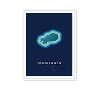 ikonik Affiche de l'île Rodrigues - 30 x 40 cm