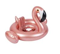 IKONKA - Roue gonflable avec siège pour enfants Flamingo - Rose - PVC - Extérieur