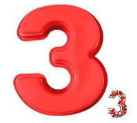 IKOPFLN 1 Pièce Moule à Gâteau Number 3, Moule Chiffre Gateau, Moule a Cake Silicone, Moules à Gâteau 3D en Silicone, Moules à Forme Spécifique Forme de Chiffre Convient pour Anniversaires, Fêtes