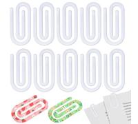 IKOPFLN 10 pcs trombones en acrylique à vendre, modèle vierge grand, trombones à sublimation, trombones à sublimation pour tableau blanc, marque-pages en trombones