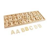 IKOPFLN 156 Pièces Lettres de Majuscules en Bois,lettre en bois Lettres en Bois de A à Z,Decorative Lettre Alphabet en Bois,Mini Lettre en Bois,Pour DIY,L'artisanat,Décoration,Fêtes