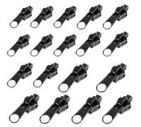 IKOPFLN 18 Pcs Curseur Fermeture Eclair Clipsable Tirette de Fermeture Eclair, Remplacement Universel Fermeture Eclair, Tirette de fermeture éclair amovible, Détachable Zipper pour Veste, Manteau