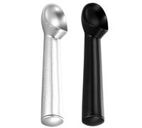IKOPFLN 2 PCS Cuillère à Glace 4 cm, boule a glace,cuillere glace boule, boulier a glace, portionneur à glace, boulier glace, boulier glace professionnel, Alliage d'aluminium(Argent + noir)