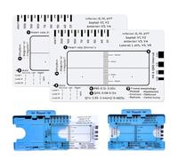 IKOPFLN 2 Pièce Règle ECG 7 étapes, Règle ECG 7 étapes pour ECG/Règle ECG Règle en plastique Outil de mesure, Règle ECG transparente, Avec 2 boîtes de rangement