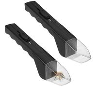 IKOPFLN 2 Pièces Attrape Insecte - Attrape Araignée pour Maison et Jardin, Facile à Attraper et Observer Insectes, Respirant et Efficace, Bug Catcher Convient aux Papillons, Insectes, Araignée(Noir)