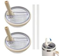 IKOPFLN 2 Pièces Couvercle de Remplacement pour Stanley Cup 40 oz, Anti-Fuite et Anti-Déversement Couvercles de Rechange avec de la paille,pour Stanley Cup