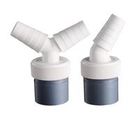 IKOPFLN 2 Pièces Drain Lave-linge Double connexion Adaptateur en Y pour le sèche-linge, la machine à laver avec buse d’entrée de 18-24 mm et sortie 40mm Tuyau avec collier de serrage