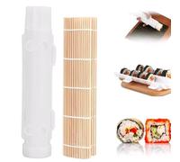 IKOPFLN 2 pièces Ensemble de fabrication de sushis, machine à rouleaux de sushi pour débutants, bazooka à sushi, moule à boulettes de riz, moule à sushi, kit sushi maki complet