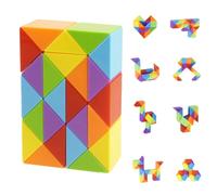 IKOPFLN 24 pièces Serpent Magique, Mini Magic Snake Cube, Puzzle Cube Enfant Casse-Tête, Mini Twist Puzzle Twisty Toy pour Enfants et Adultes,Idées Cadeau Anniversaire Enfants