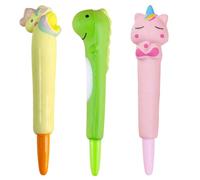 IKOPFLN 3 Pièces licorne, Stylo gel anti-stress Squeezies, thème Unicorn, matériel d'écriture pour se détendre et se concentrer, stylo anti-stress, pointe de 0.6 mm de diamètre,B
