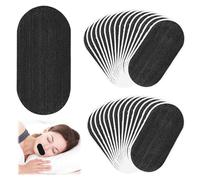 IKOPFLN 30 Pièces Ruban De Bouche, Ovale Mouth Tape For Sleeping - Doucement Adhésif, Anti-ronflement, Augmente L'oxygène, Améliore Le Repos Et L'énergie Pour La Respiration Correcte（Noir）