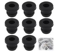 IKOPFLN 8 Pièces Bobine de protection en caoutchouc silicone à trou traversant résistante aux, bouchon eau camping car,pour poêles de camping-car Dometic, noir