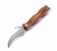 IKOPFLN Couteau à Champignons avec une Brosse, Couteau Mycologique Pliant, couteau champignon avec Brosse à Champignons en Bois
