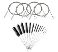 IKOPFLN Ensemble de 14 pièces,4 brosses de nettoyage extra longues, 1 m,Goupillon Biberon, Avec 10 Goupillon, Brosse Biberon Bébé, pour tuyau de paille, tuyau, bouteille, canalisation, réfrigérateur