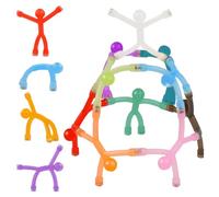 IKOPFLN Jouets Magnétiques Pour Enfants 10 Pièces Mini Homme Aimants pour Réfrigérateur Jouets Créatifs Magnétiques en Caoutchouc Translucide pour Enfants Adultes