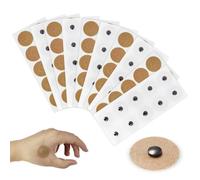 IKOPFLN Kit de Thérapie Magnétique 5 Feuilles Patchs d'Acupression 50 Aimants Pansement d'Acupuncture de Magnétothérapie Gauss Patchs de Soulagement de Douleur Magnétiques Adhésifs de Remplacement