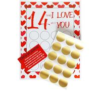 IKOPFLN Lot de 1 Cartes à gratter couple agréable et sans traces 14 petites choses que j'aime chez toi Cadeau couple Carte à gratter de la compréhension mutuelleIdée cadeau pour les amoureux