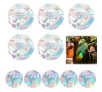 IKOPFLN Lot de 10 Suncatcher Sticker,Anti Collision Arc-en-Ciel Fenêtre,Suncatcher Sticker Fenetre, Autocollants décoratifs, Stickers fenetre,Rainbow Prism Autocollant en Verre,pour Fenêtres Verre