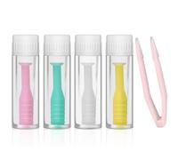 IKOPFLN Ventouse pour lentilles de contact, dissolvant de lentilles de contact, outil pour lentilles de contact avec pince à épiler, voyage et maison, paquet de 5
