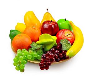 Ikosora 13 Pieces Artificial Fruit Set, Fake Mixture Fruits for Home Decor, Simulation Fruit Set for Party Christmas Decoration, Faux Fruit Model for Photoshoot, Artificial Apple Orange Pear Grape