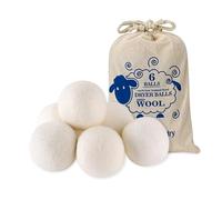 Ikosora Boules de séchage de Laine, Boules de lessive adoucissantes sans Produits Chimiques, Tissus naturels réutilisables, Boules de Laine Haute densité, Paquet de 6