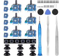 IKPEK Lot de 6 joysticks analogiques 3D de rechange pour manette PS5, pièces de joysticks avec kit de tournevis de réparation pour manette Playstation 5 DualSense