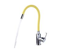 IKPGBZXM Robinet de Cuisine Rotatif dans Toutes Les Directions, mélangeur d'eau Chaude et Froide Multicolore en Option, Installation sur Le Pont 1 pièce(Yellow)