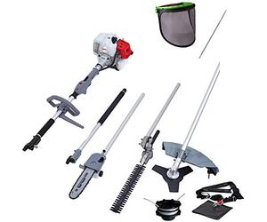 Ikra 4 en 1 Outil Multifonctions Thermique IBKH 33, Comprend rallonge, Lime pour chaîne & Masque de Protection