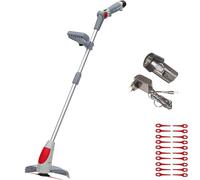 IKRA Coupe-Bordures sans Fil IART 1224 avec Batterie, Chargeur & 20 Lames en Nylon, léger 1,5kg