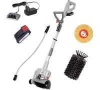 IKRA nettoyeur de surfaces et de joints Vario Brush IATR 20, avec brosse en nylon, brosse à joints en acier, batterie et chargeur