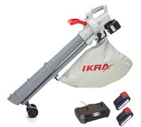 IKRA souffleur-aspirateur de Feuilles IALS 2-20, 2 Batteries 20V & Chargeur