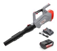IKRA souffleur IB-LB 36, Bouton Turbo, avec Batterie 36V 2,0 Ah et Chargeur | Compatible avec Bosch, vitesse de soufflage max. 215 km/h, tube réglable sur 3 positions, seulement 2,1 kg