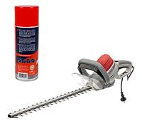 IKRA Taille-haie électrique IHS 650, 55 cm, avec Spray d'entretien | Puissance 650 watts, épaisseur de coupe 22mm, coupe et faibles vibrations, poignée pivotante à 180°, lame « Made in Germany »