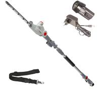 IKRA Taille-haie télescopique sans Fil IATHS 1241 avec Batterie et Chargeur, Angle de Coupe réglable jusqu'à 135°