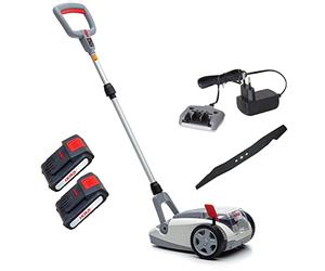 IKRA tondeuse à gazon à batterie ICHM 20 pour des petits gazons jusqu’à 50 m², incl. 2 batteries, chargeur & lame de rechange