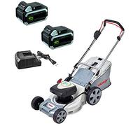 IKRA tondeuse à gazon tractée sur batterie IAM 40-4625S, mulching, diamètre de coupe 46cm, incluses 2 batteries & chargeur