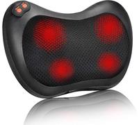 iKristin Masseur de dos, masseur chauffant Shiatsu pour le cou, masseur électrique du dos pour épaules, dos, jambes, pétrissage des tissus profonds et relaxation musculaire, cadeau relaxant pour maman