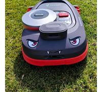 IKSAMY Autocollants aux yeux pour robot tondeuse à gazon - Autocollants résistants aux intempéries, décoration de robot tondeuse, tuning, autocollants pour robot tondeuse, Gardena, Navimow, Luba 2,