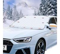 IKSAMY Protection de Pare-Brise pour l'hiver - Voiture Compacte | Protection Contre Le Gel | 9 Attaches Magnétiques | Bâche Épaisse pour Voiture en Hiver, Accessoire d'hiver pour Auto