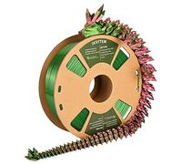 IKSYTEM Filament PLA double couleur super brillant pour imprimante 3D, rouge et vert, pour créer de la beauté et du plaisir avec le filament d'impression 3D, filament PLA en soie de 1,75 mm +/-0,03 mm