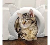 IKUSO - Chatière pour porte intérieure, boîte à litière pour chat cachée - Chatière pour chats jusqu'à 25 lbs - Ouverture de passage 21,5 cm x 20 cm (XL)