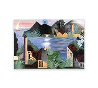 IKYE Reproduction d'art sur toile célèbre de Jean Lurçat Reproduction (algérienne) d'une peinture célèbre. Tableaux abstraites d'art de mur pour le décor de salon 50x70cm (19.6x27.5in) sans cadre