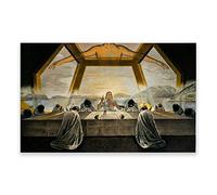 IKYE Salvador Dali « Dernière Cène » Peinture sur Toile. Estampes abstraites de Salvador Dali. Image d'art Mural pour décor de Salon 70x112cm(27.5x44.1in) sans Cadre