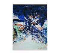 IKYE Zao Wou-Ki-« San Lazzaro »Reproduction de peintures célèbres. Zao Wou-Ki Tableau abstrait sur toile. Affiche de décor à la maison moderne 30x45cm(11.8x17.7in) Sans Cadre