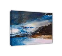 IKYE Zao Wou-Ki-« SANS TITRE 28 »Reproduction de tableaux célèbres. Zao Wou-Ki Tableau abstrait sur toile. Affiche de décoration moderne encadrée 60x84cm(23.6x33.1in) Encadrées