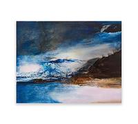 IKYE Zao Wou-Ki-« SANS TITRE 28 »Reproduction de tableaux célèbres. Zao Wou-Ki Tableau abstrait sur toile. Affiche de décor à la maison moderne 80x112cm(31.4x44.1in) Sans Cadre