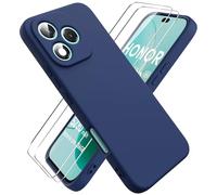 Ikziwreo Coque pour Honor 400 Lite 5G, Housse Silicone Souple Ultra-Mince de Couleur Pure, Coque en Caoutchouc Antichoc - Bleu Nuit